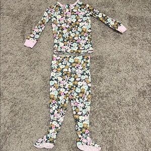 Magnetic Me Floral Two Piece Bamboo Footie Toddler PJs